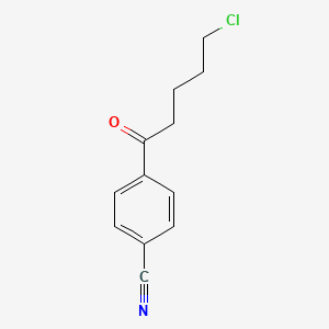 molecular formula C12H12ClNO B3023669 5-Chloro-1-(4-cyanophenyl)-1-oxopentane CAS No. 210962-46-2