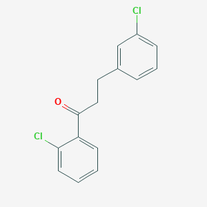 molecular formula C15H12Cl2O B3023674 2'-Chloro-3-(3-chlorophenyl)propiophenone CAS No. 898787-22-9