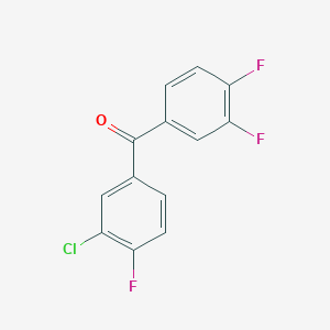 molecular formula C13H6ClF3O B3023685 3-Chloro-3',4,4'-trifluorobenzophenone CAS No. 951890-28-1
