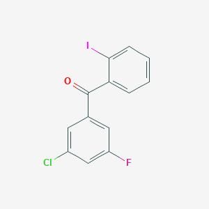 molecular formula C13H7ClFIO B3023687 3-Chloro-5-fluoro-2'-iodobenzophenone CAS No. 951890-42-9