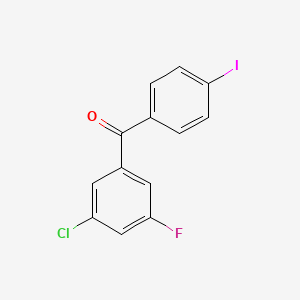 molecular formula C13H7ClFIO B3023689 3-Chloro-5-fluoro-4'-iodobenzophenone CAS No. 951890-46-3