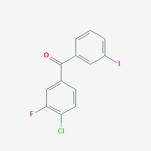 molecular formula C13H7ClFIO B3023691 4-Chloro-3-fluoro-3'-iodobenzophenone CAS No. 951890-68-9