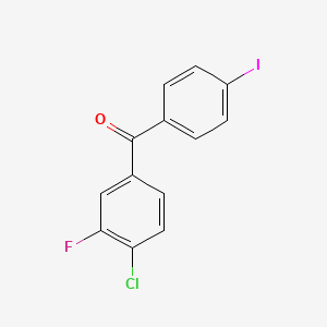 molecular formula C13H7ClFIO B3023693 4-Chloro-3-fluoro-4'-iodobenzophenone CAS No. 951890-71-4