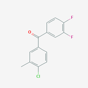molecular formula C14H9ClF2O B3023701 4-Chloro-3',4'-difluoro-3-methylbenzophenone CAS No. 951891-29-5
