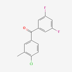 4-Chloro-3',5'-difluoro-3-methylbenzophenone