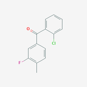 molecular formula C14H10ClFO B3023710 2-Chloro-3'-fluoro-4'-methylbenzophenone CAS No. 951886-15-0