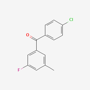 4-Chloro-3'-fluoro-5'-methylbenzophenone