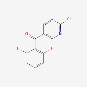 molecular formula C12H6ClF2NO B3023725 2-Chloro-5-(2,6-difluorobenzoyl)pyridine CAS No. 490038-59-0
