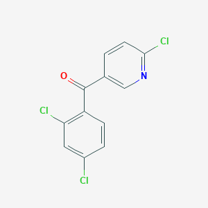 molecular formula C12H6Cl3NO B3023726 2-Chloro-5-(2,4-dichlorobenzoyl)pyridine CAS No. 80099-95-2