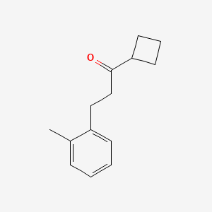 molecular formula C14H18O B3023728 Cyclobutyl 2-(2-methylphenyl)ethyl ketone CAS No. 898790-25-5