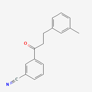 molecular formula C17H15NO B3023731 3'-Cyano-3-(3-methylphenyl)propiophenone CAS No. 898790-45-9