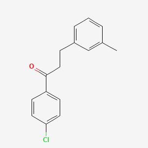molecular formula C16H15ClO B3023737 4'-Chloro-3-(3-methylphenyl)propiophenone CAS No. 898790-65-3