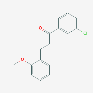 B3023750 3'-Chloro-3-(2-methoxyphenyl)propiophenone CAS No. 898769-89-6