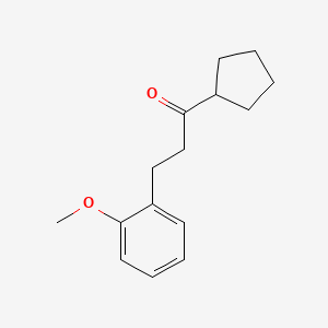 B3023753 Cyclopentyl 2-(2-methoxyphenyl)ethyl ketone CAS No. 898774-31-7