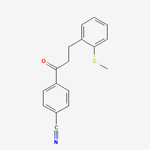 4'-Cyano-3-(2-thiomethylphenyl)propiophenone