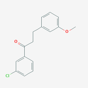 molecular formula C16H15ClO2 B3023775 3'-Chloro-3-(3-methoxyphenyl)propiophenone CAS No. 898774-68-0