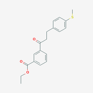 3'-Carboethoxy-3-(4-thiomethylphenyl)propiophenone