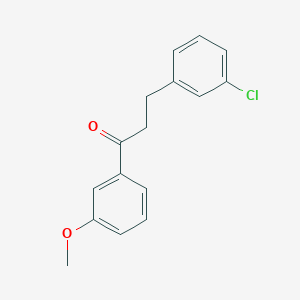 molecular formula C16H15ClO2 B3023791 3-(3-Chlorophenyl)-3'-methoxypropiophenone CAS No. 898762-23-7