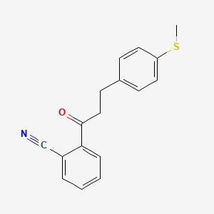 2'-Cyano-3-(4-thiomethylphenyl)propiophenone