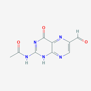 molecular formula C9H7N5O3 B030238 2-Acetylamino-4-hydroxy-6-formylpteridine CAS No. 29769-49-1