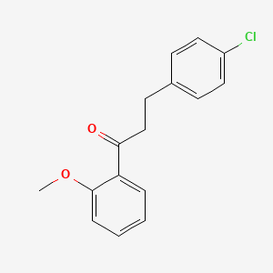 molecular formula C16H15ClO2 B3023813 3-(4-Chlorophenyl)-2'-methoxypropiophenone CAS No. 898787-62-7