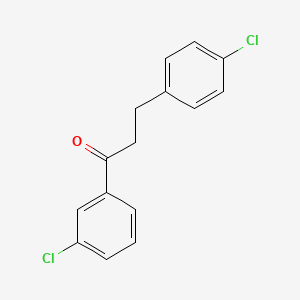 molecular formula C15H12Cl2O B3023820 3'-Chloro-3-(4-chlorophenyl)propiophenone CAS No. 898787-88-7