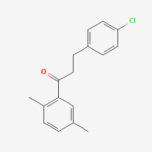 B3023823 3-(4-Chlorophenyl)-2',5'-dimethylpropiophenone CAS No. 898788-00-6