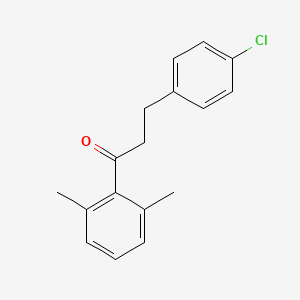 molecular formula C17H17ClO B3023825 3-(4-Chlorophenyl)-2',6'-dimethylpropiophenone CAS No. 898788-03-9