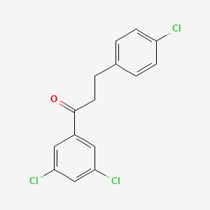 B3023833 3-(4-Chlorophenyl)-3',5'-dichloropropiophenone CAS No. 898788-45-9