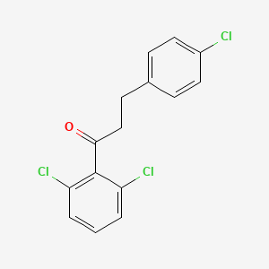 B3023834 3-(4-Chlorophenyl)-2',6'-dichloropropiophenone CAS No. 898788-53-9
