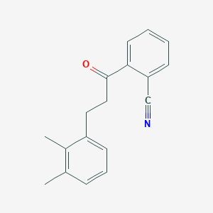molecular formula C18H17NO B3023835 2'-Cyano-3-(2,3-dimethylphenyl)propiophenone CAS No. 898769-11-4