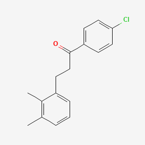 molecular formula C17H17ClO B3023841 4'-Chloro-3-(2,3-dimethylphenyl)propiophenone CAS No. 898769-44-3