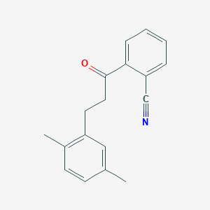 B3023848 2'-Cyano-3-(2,5-dimethylphenyl)propiophenone CAS No. 898794-86-0