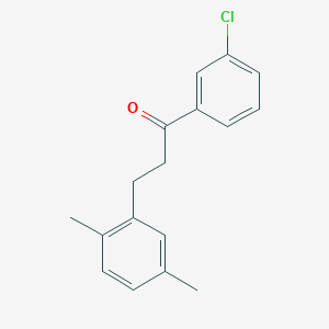 molecular formula C17H17ClO B3023854 3'-Chloro-3-(2,5-dimethylphenyl)propiophenone CAS No. 898753-36-1