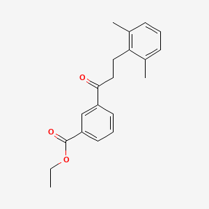 molecular formula C20H22O3 B3023863 3'-Carboethoxy-3-(2,6-dimethylphenyl)propiophenone CAS No. 898754-52-4