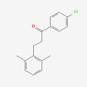 molecular formula C17H17ClO B3023866 4'-Chloro-3-(2,6-dimethylphenyl)propiophenone CAS No. 898754-73-9