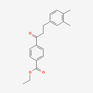 B3023876 4'-Carboethoxy-3-(3,4-dimethylphenyl)propiophenone CAS No. 898779-05-0