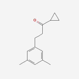 B3023894 Cyclopropyl 2-(3,5-dimethylphenyl)ethyl ketone CAS No. 898781-25-4