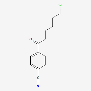molecular formula C13H14ClNO B3023912 6-Chloro-1-(4-cyanophenyl)-1-oxohexane CAS No. 898786-19-1