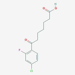 7-(4-Chloro-2-fluorophenyl)-7-oxoheptanoic acid