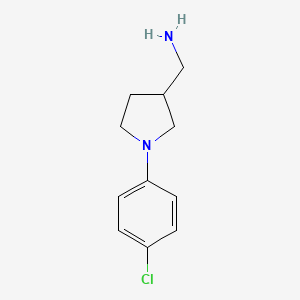 molecular formula C11H15ClN2 B3023998 [1-(4-Chlorophenyl)pyrrolidin-3-yl]methanamine CAS No. 1017417-73-0