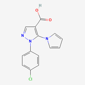 1-(4-Chlorophenyl)-5-(1H-pyrrol-1-yl)-1H-pyrazole-4-carboxylic acid