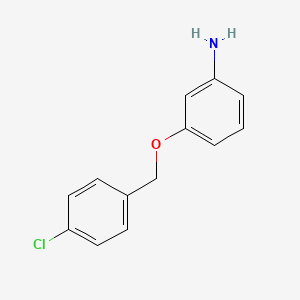 molecular formula C13H12ClNO B3024008 3-[(4-Chlorophenyl)methoxy]aniline CAS No. 455280-08-7