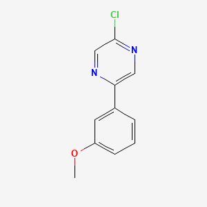 molecular formula C11H9ClN2O B3024047 2-Chloro-5-(3-methoxyphenyl)pyrazine CAS No. 88066-86-8