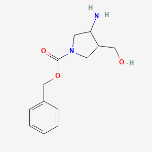 molecular formula C13H18N2O3 B3024068 Benzyl 3-amino-4-(hydroxymethyl)pyrrolidine-1-carboxylate CAS No. 1017789-40-0