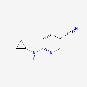 molecular formula C9H9N3 B3024082 6-(Cyclopropylamino)nicotinonitrile CAS No. 1016890-52-0