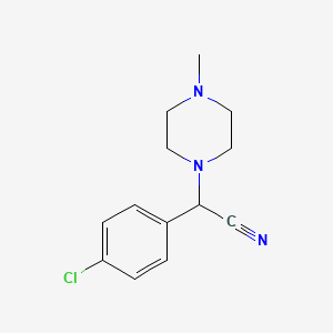 molecular formula C13H16ClN3 B3024085 2-(4-Chlorophenyl)-2-(4-methylpiperazin-1-YL)acetonitrile CAS No. 64661-39-8