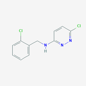 molecular formula C11H9Cl2N3 B3024088 6-chloro-N-[(2-chlorophenyl)methyl]pyridazin-3-amine CAS No. 919522-35-3