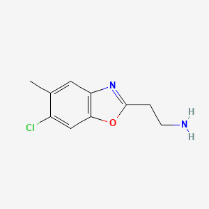 2-(6-Chloro-5-methyl-1,3-benzoxazol-2-yl)ethanamine