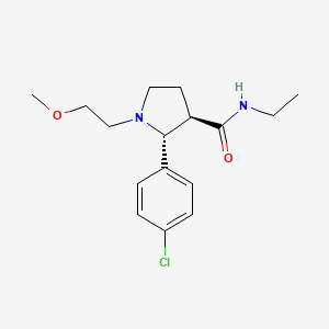 molecular formula C16H23ClN2O2 B3024121 (2R,3R)-2-(4-chlorophenyl)-N-ethyl-1-(2-methoxyethyl)pyrrolidine-3-carboxamide CAS No. 1013792-04-5